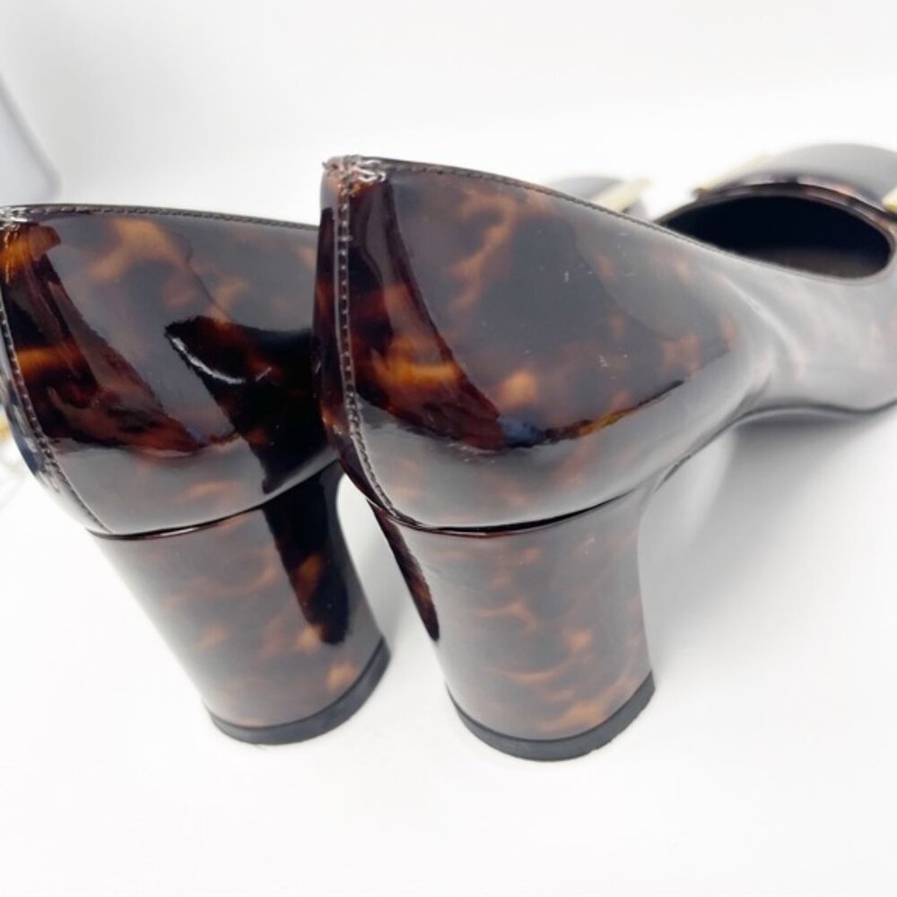 Stuart Weitzman Tortoiseshell Patent Leather Heel… - image 4